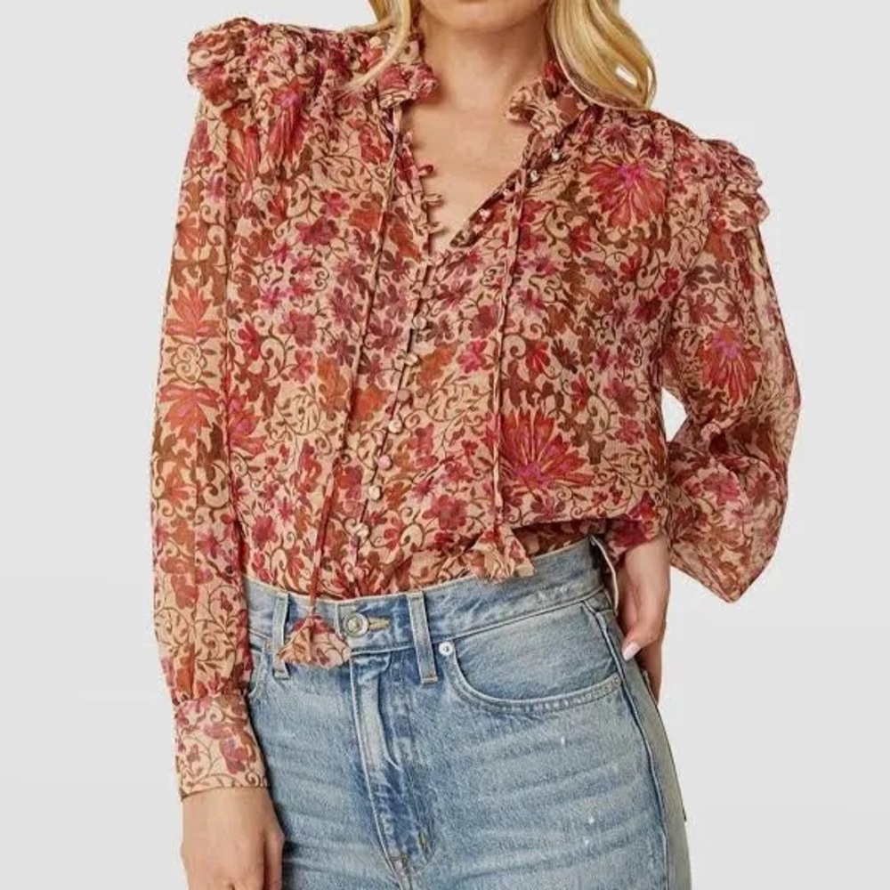 Misa floral top. Size small. NWT